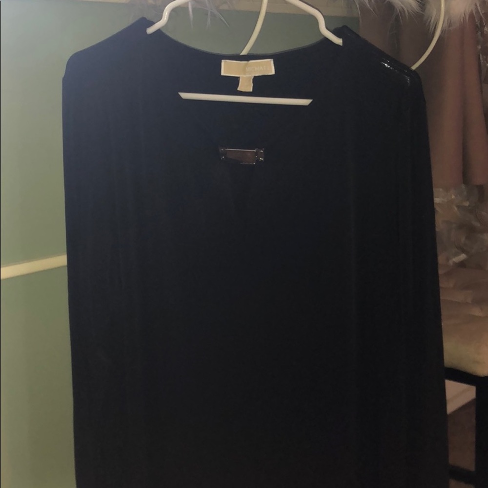 Michael Kors black blouse buckle. New! FINAL SALE